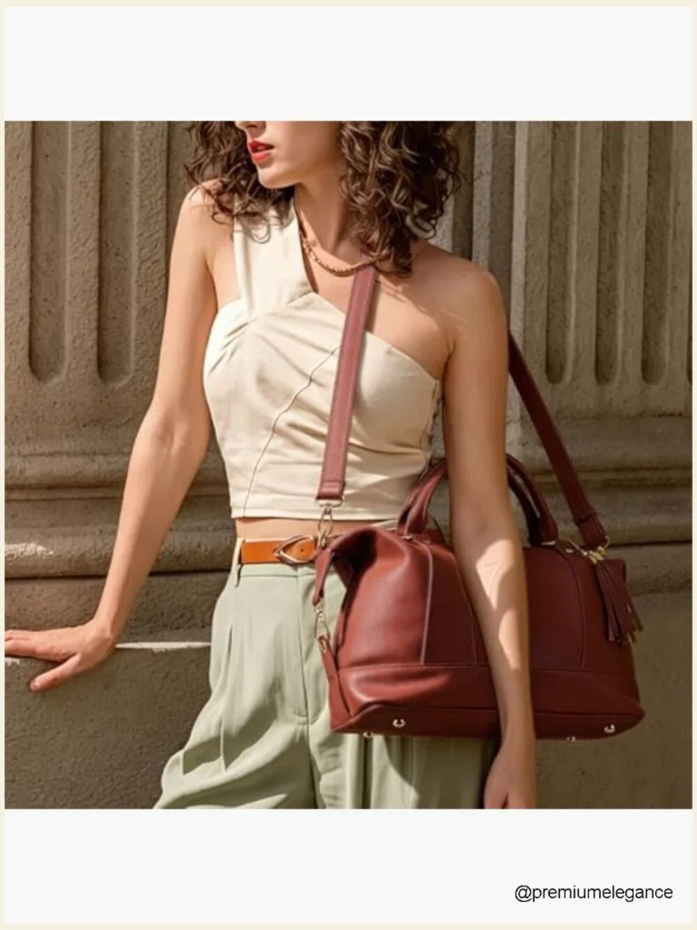Vegan Leather Tote Bag Top Handle Hobo Satchel Crossbody Purse